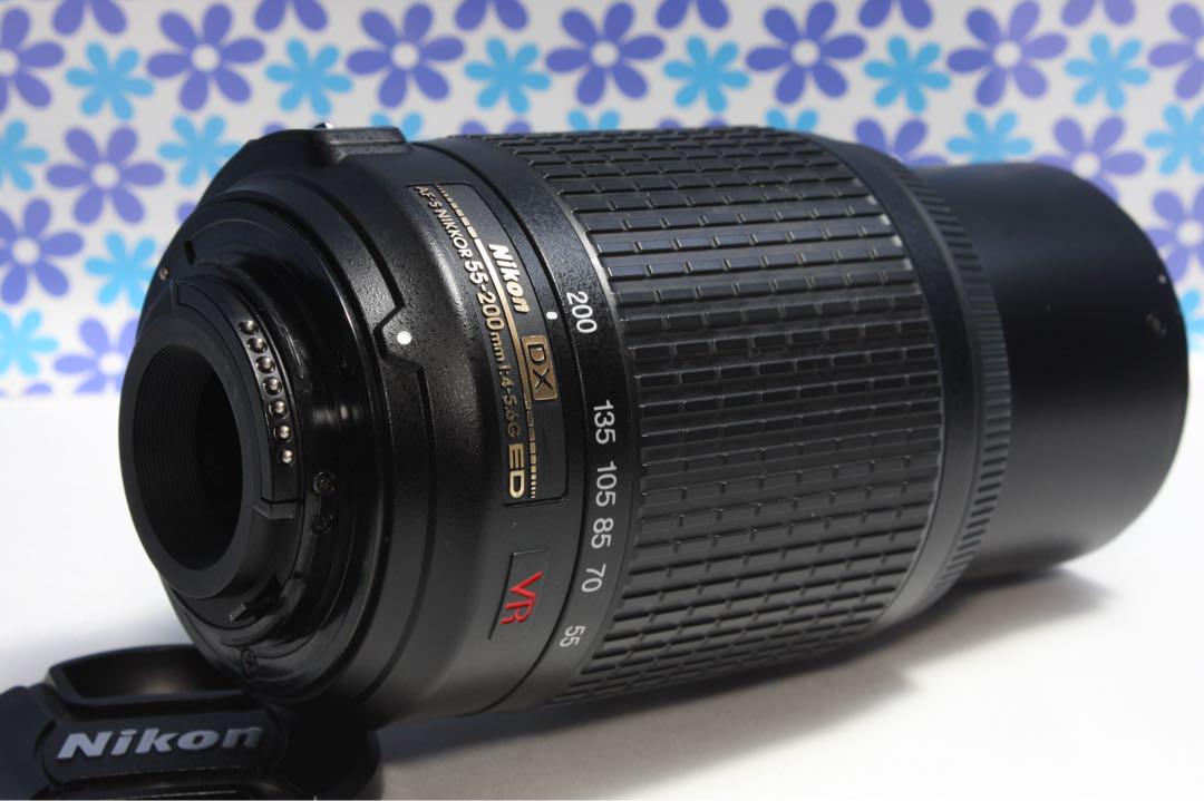 美品 ニコン Nikon AF-S 55-200m☆望遠レンズ☆手ぶれ補正付 Nikon - 極美品☆Nikon AF-S 55-200mm VR☆望遠レンズ☆手ぶれ