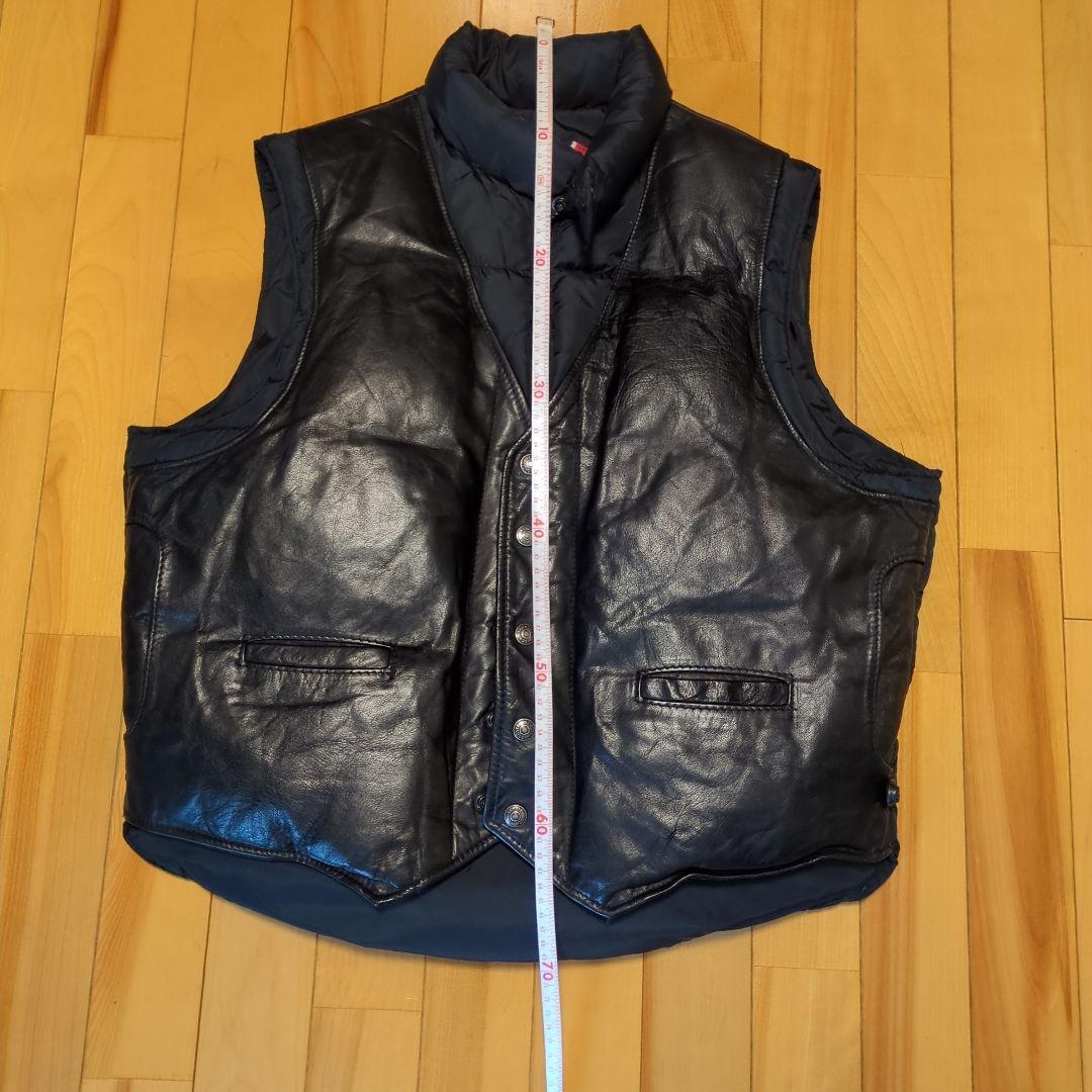 Schott レザー ダウン ベスト 42