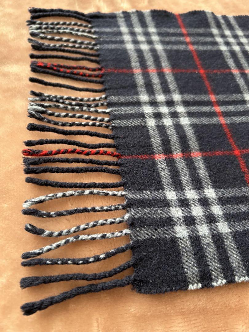 BURBERRYバーバリー ノバチェックマフラーストールショールスカーフネイビー