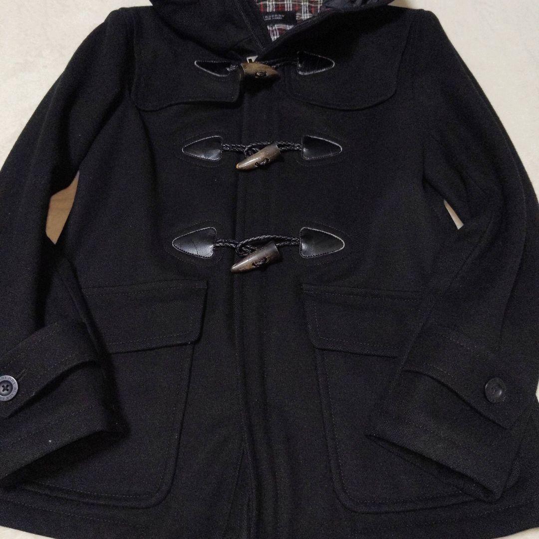 美品 バーバリーブラックレーベル ダッフルコート ノバチェック ブラック