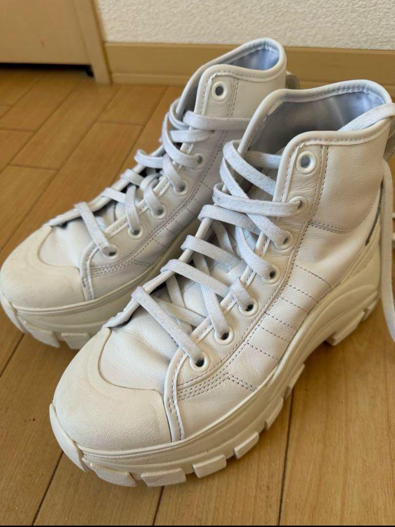 セール！【 adidas 】NIZZA HI XY22 厚底 スニーカー アイボリー Adidas Nizza hi xy22 厚底 スニーカー シューズ – Break The Old