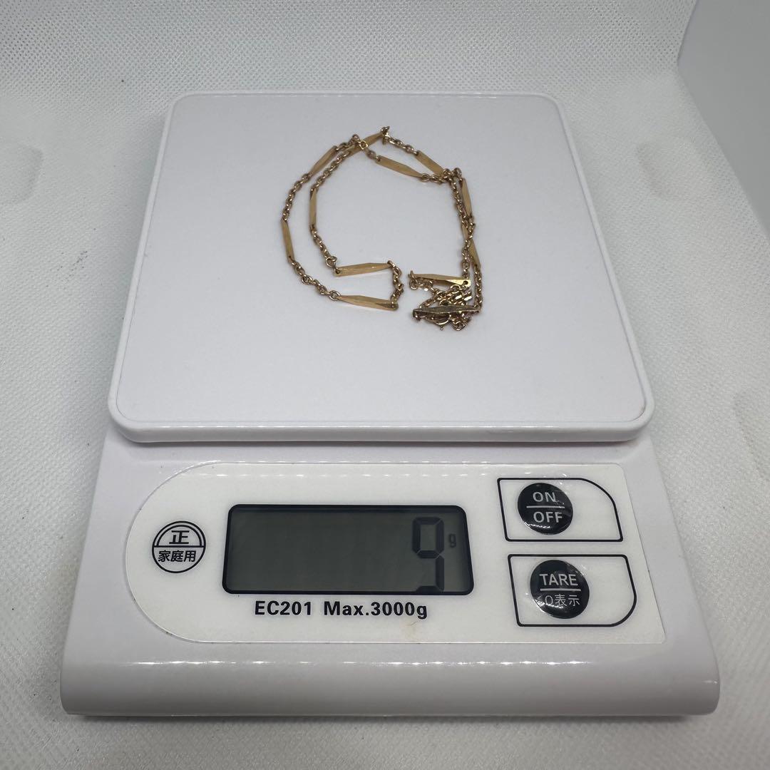 訳あり品　デザインネックレス　K18 ゴールド　アンティーク　ネックレス