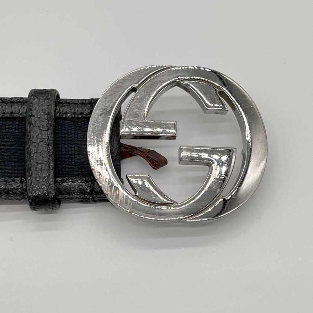 【良品】GUCCI ベルト インターロッキング マーモント GG柄 フォーマル
