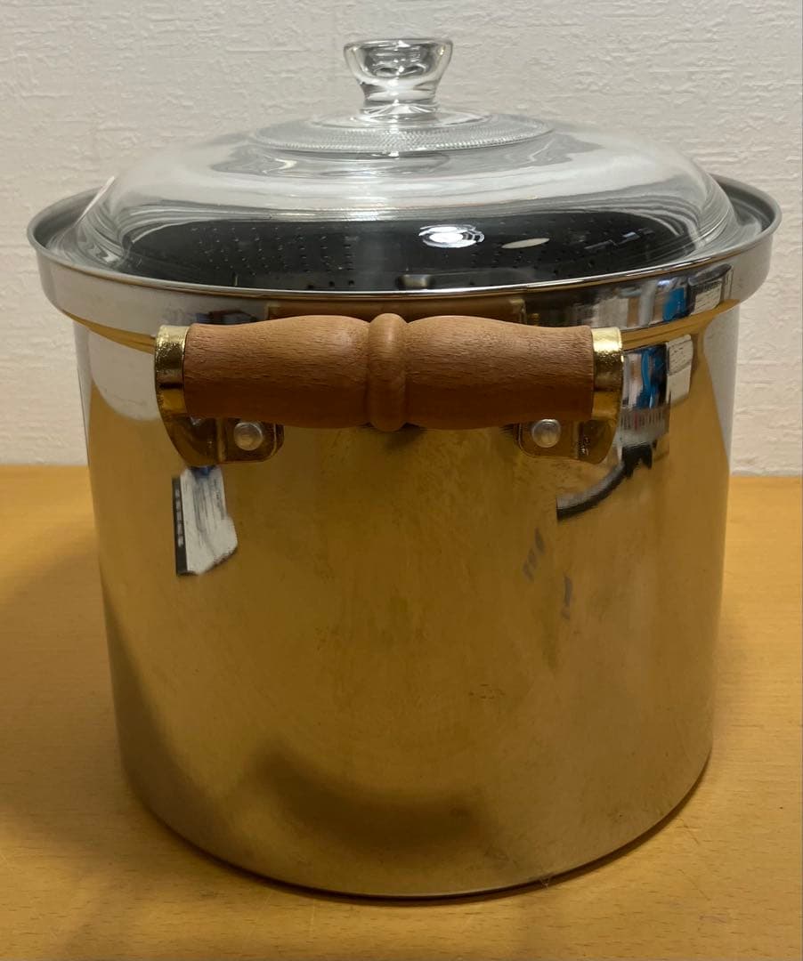 Mistral ステンレススチール 寸胴鍋 ガラス蓋付き　パスタ鍋