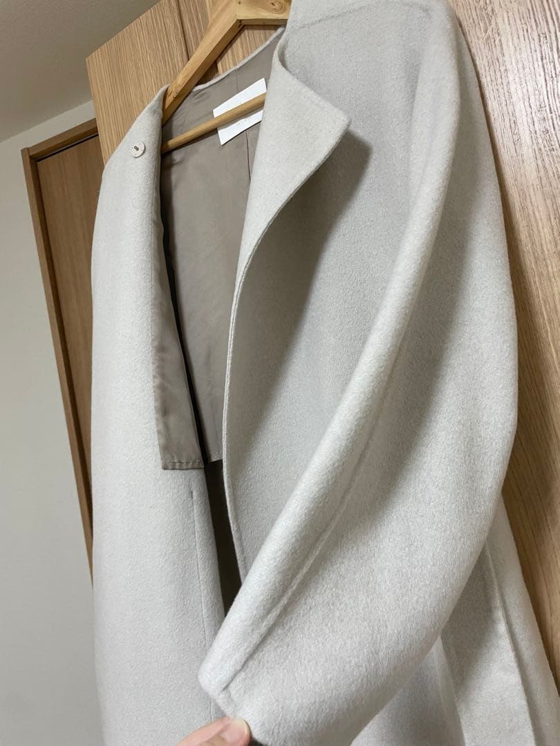 【Ballseyトゥモローランド 】プレミアムウールリバー ノーカラーコート 【Ballseyトゥモローランド 】プレミアムウールリバー ノーカラーコート