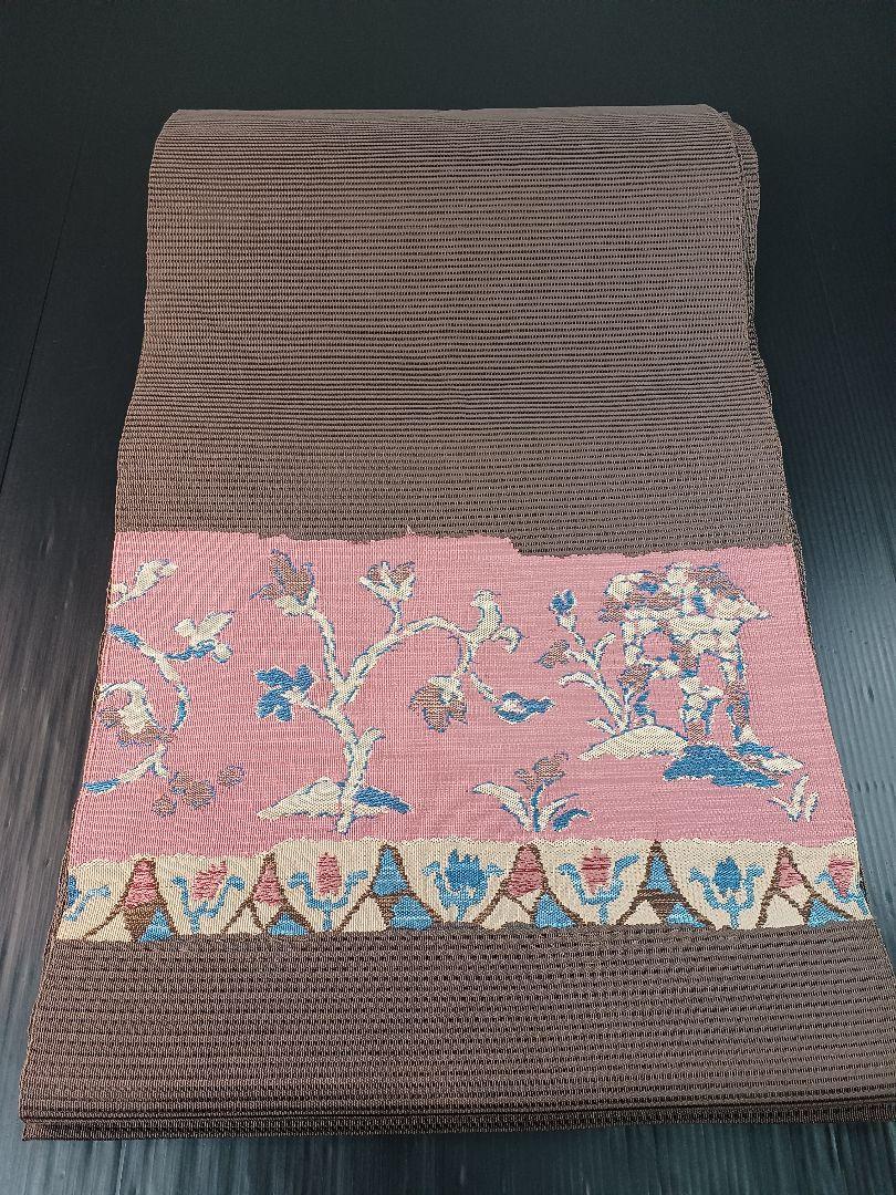 ［名古屋帯］絽帯　中古品　353cm O-827