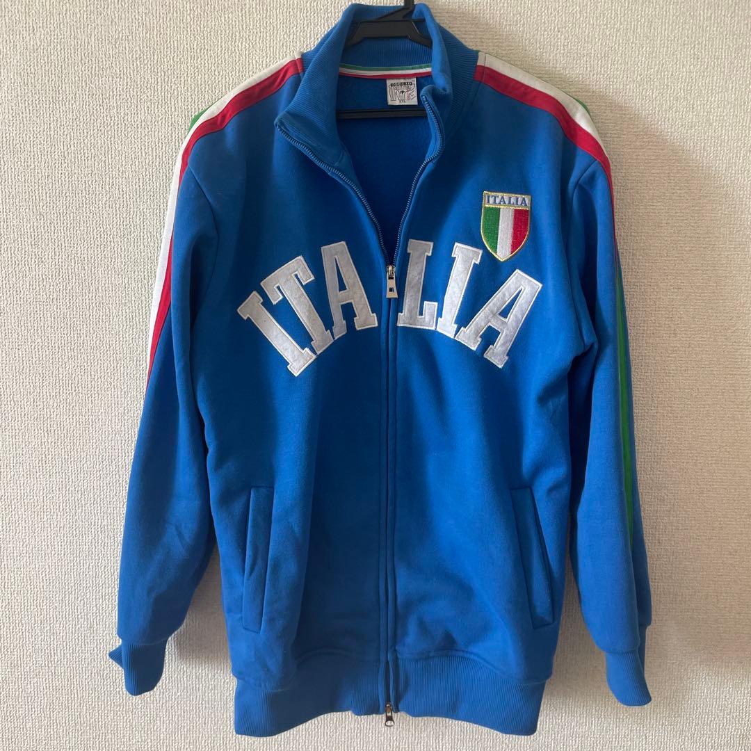 イタリア 短丈ジップアップトレーナー XXL