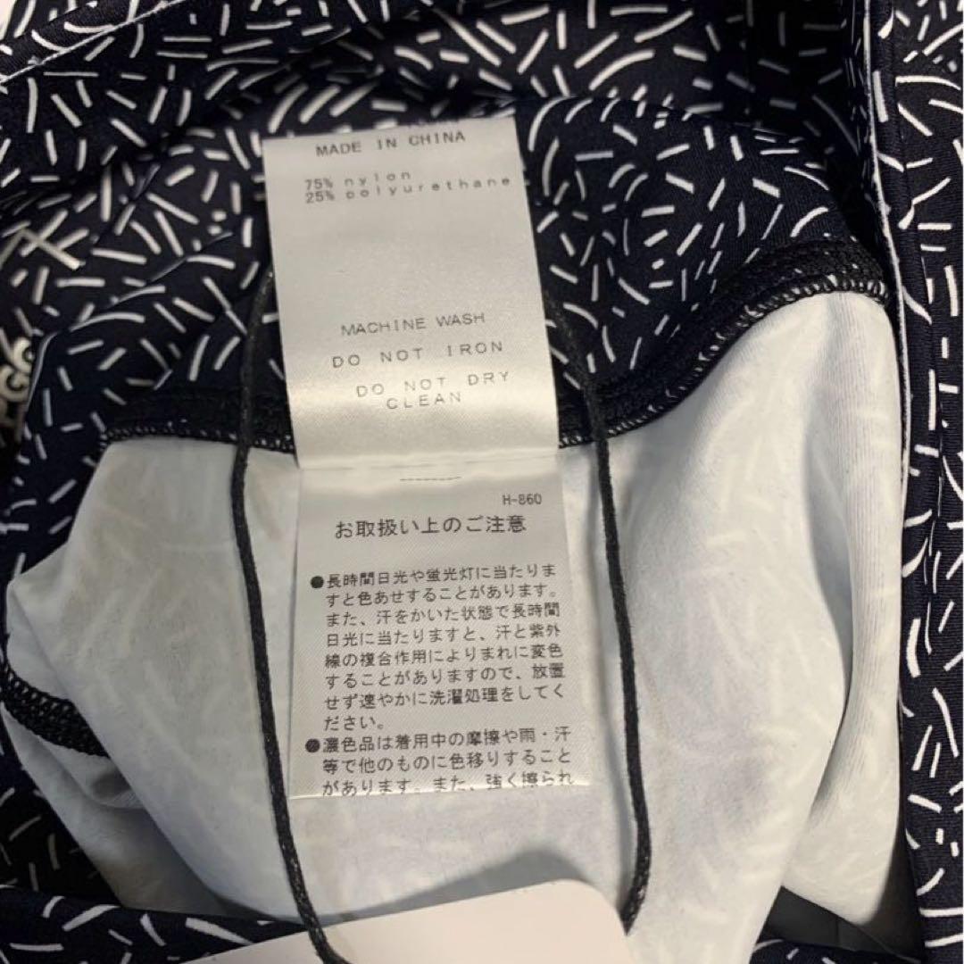 新品パーリーゲイツPGG黒地総柄レギンス女性用