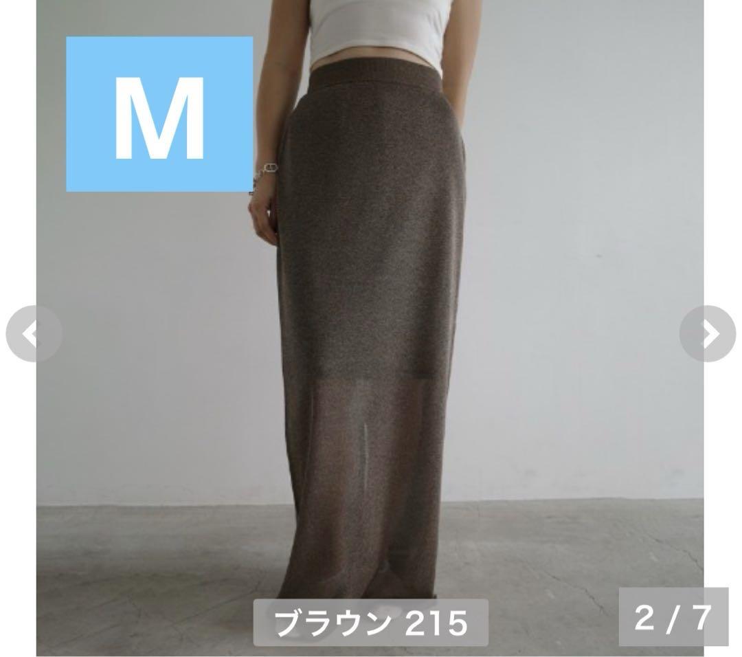 しまむらhideka シアースカート　Mサイズ　ブラウン