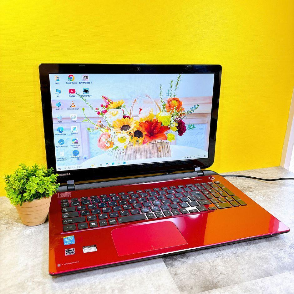 ｉ5✨新品SSDで快適✨人気の赤❣カメラ付きノートパソコン 薄型 仕事や趣味に♪