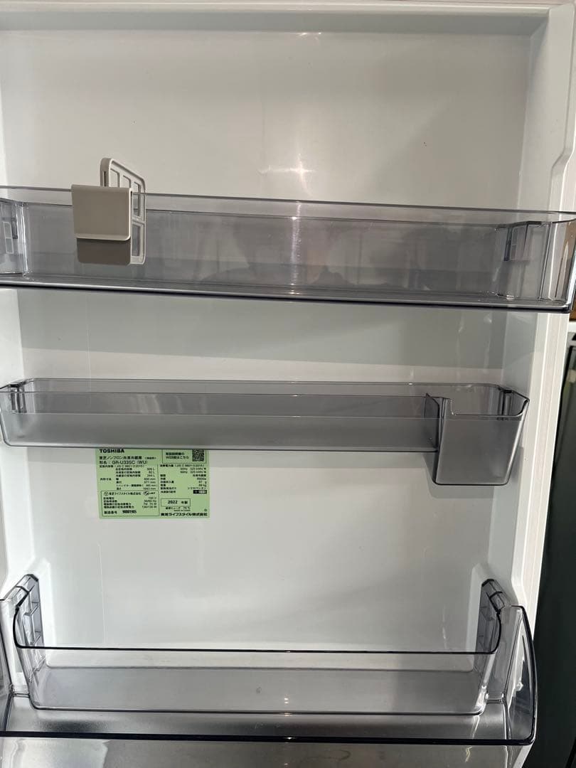 2022年製 326L TOSHIBA GR-U33SC冷凍冷蔵庫 送料無料 T 2022年製 326L TOSHIBA GR-U33SC冷凍冷蔵庫 送料無料 T