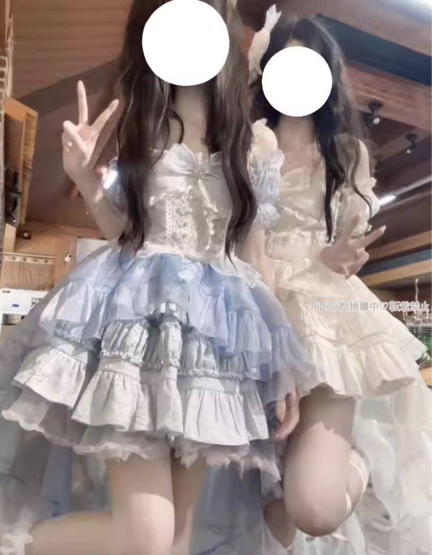 アイドル衣装　ワンピース　ホワイト　白　アイボリー