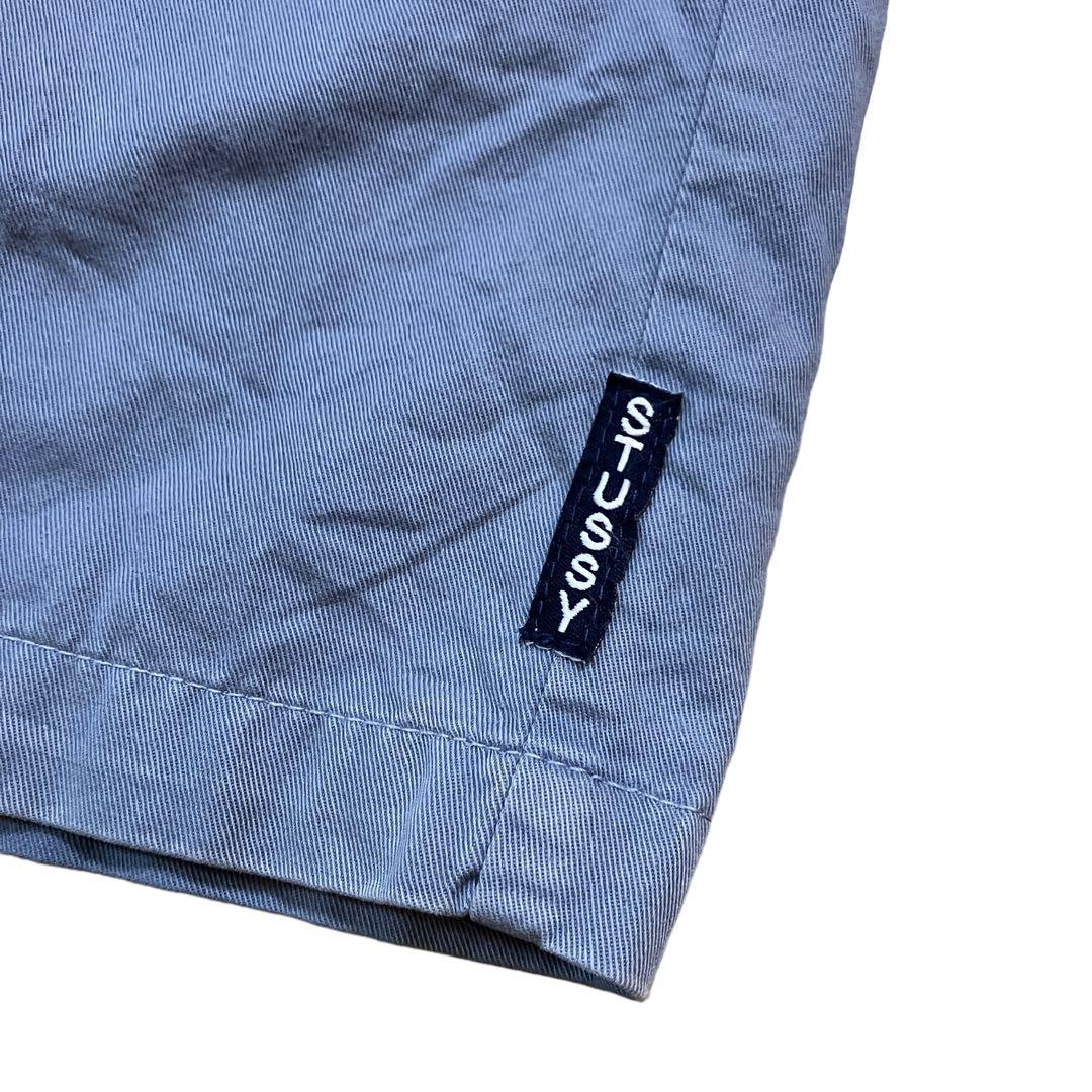 激レア old Stussyステューシー USA製 ワークシャツ 紺タグ 90s