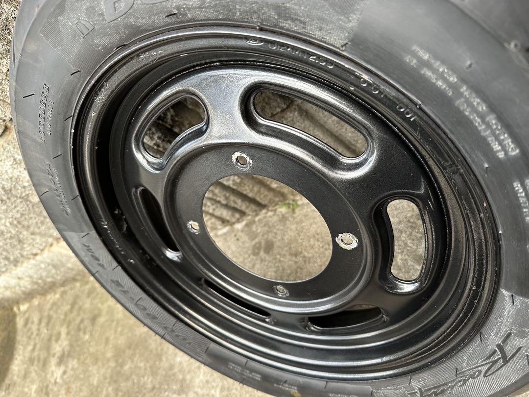 ★エイプ50純正中古ホイール　バリ山DURO 100/90-12タイヤ付★