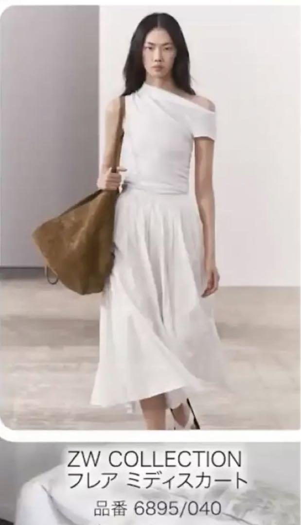 【ZARA】ZW COLLECTION フレア ミディスカート | 2594/325/411 ZW COLLECTION MIDI FLARED SKIRT - Black | ZARA United States