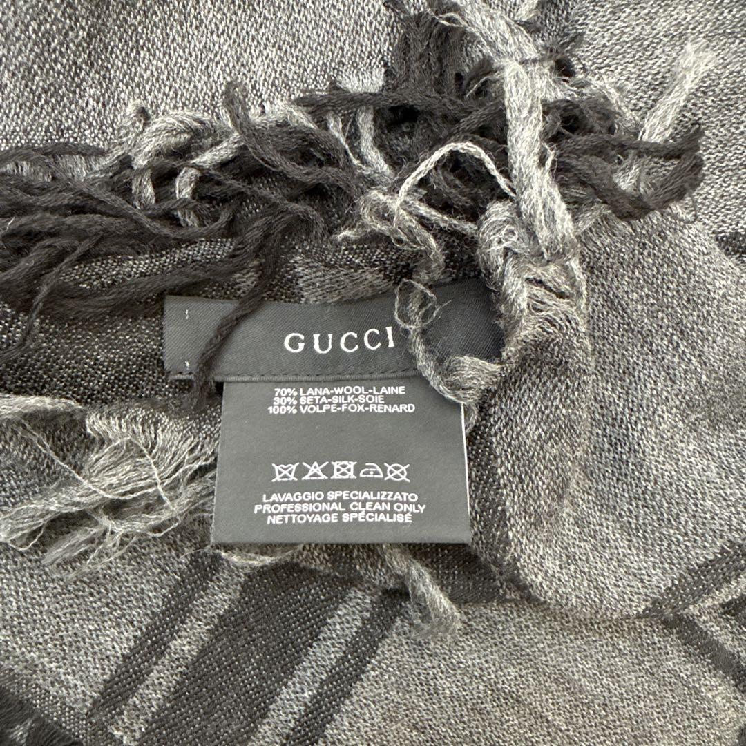 GUCCI グッチ ファー付き ショール 正規品 ストール