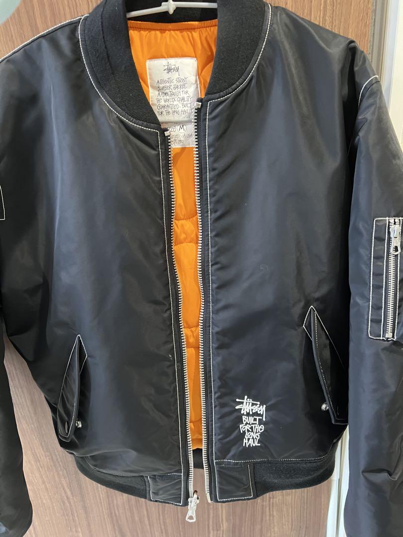 Stussy ブラック ボンバージャケット