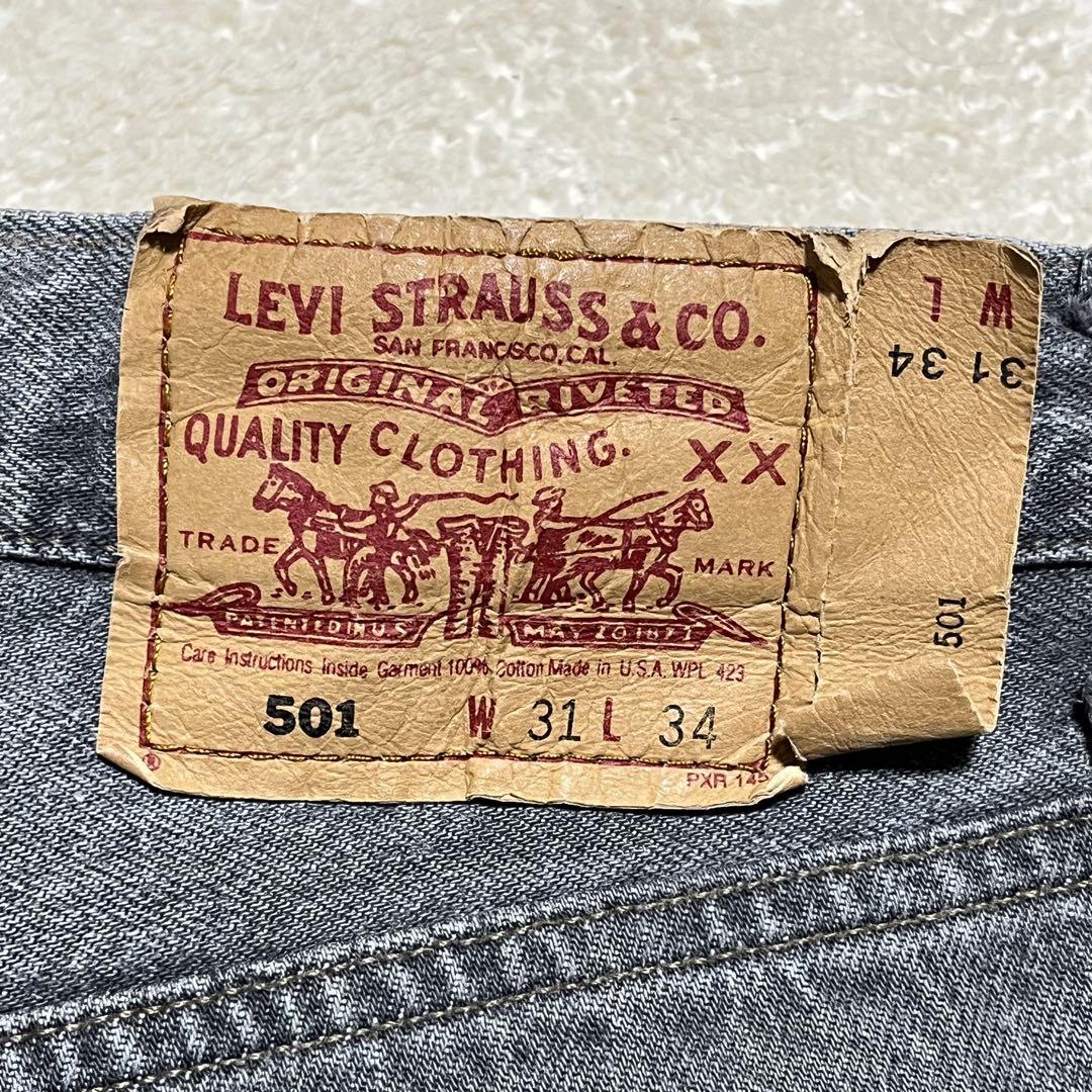 90s USA製 Levi's 501 先染め デニムパンツ W31 L34
