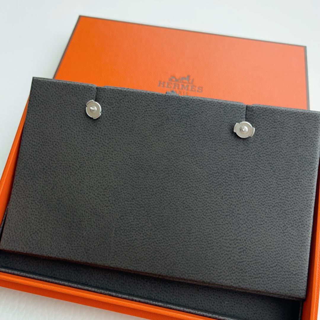 専用エルメス HERMES ループピアス　MM　シルバー　新品 未使用