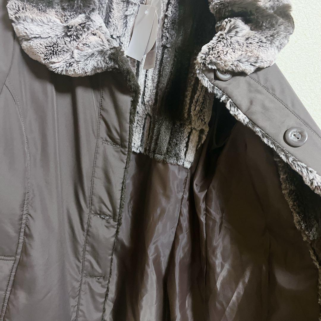 着楽美ブラウンファーコート ボタン付き 新品 M - メルカリ