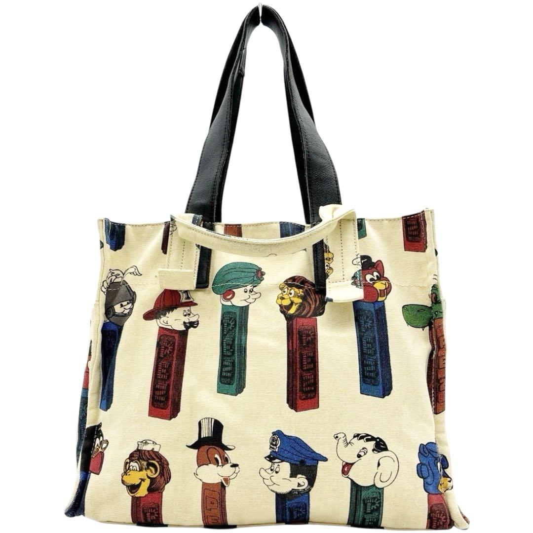 美品◎イアパピヨネ ペッツ A4可 2way 肩かけ トートバッグ