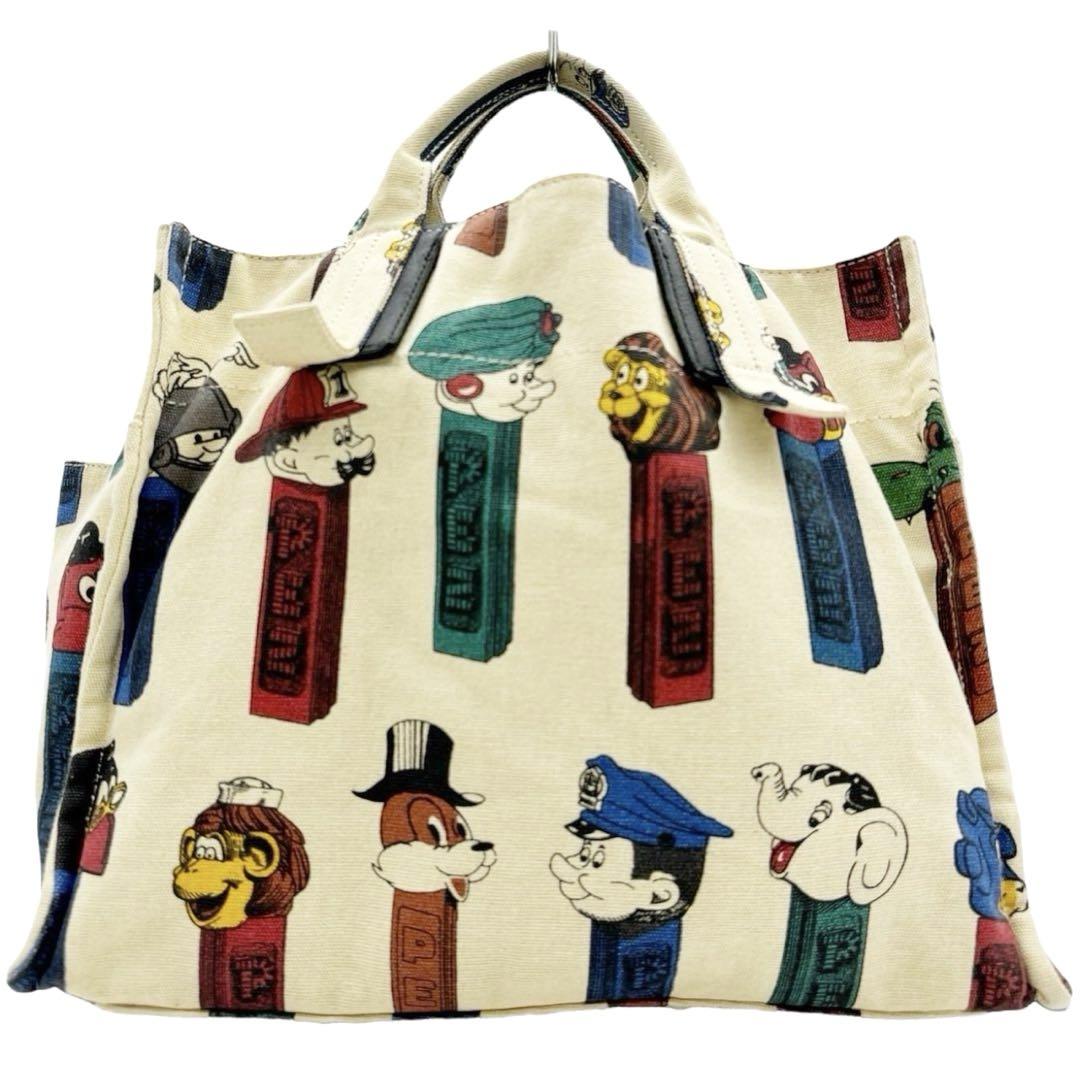 美品◎イアパピヨネ ペッツ A4可 2way 肩かけ トートバッグ