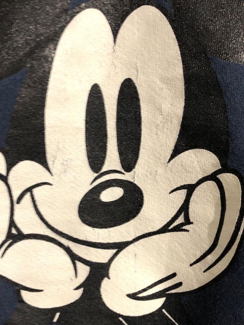 90s mickey&co お座りミッキー 青パン スウェット トレーナー 紺