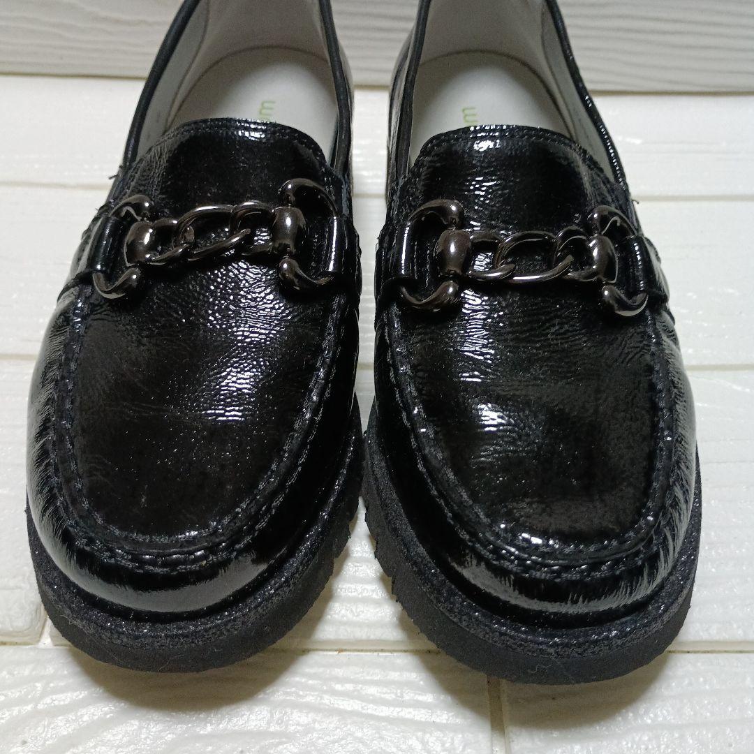 未使用級waldläufer エナメルレザー ローファー WEITE H 厚底