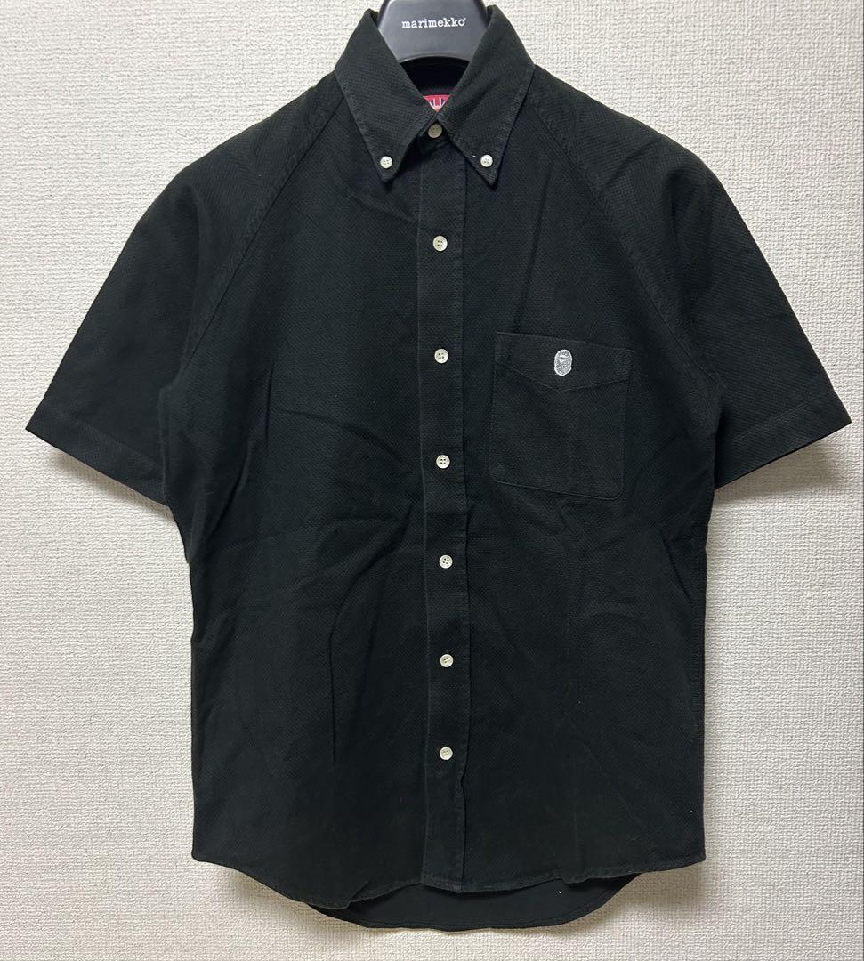 【希少】90s A Bathing Ape ハニカムボタンダウン半袖シャツ M