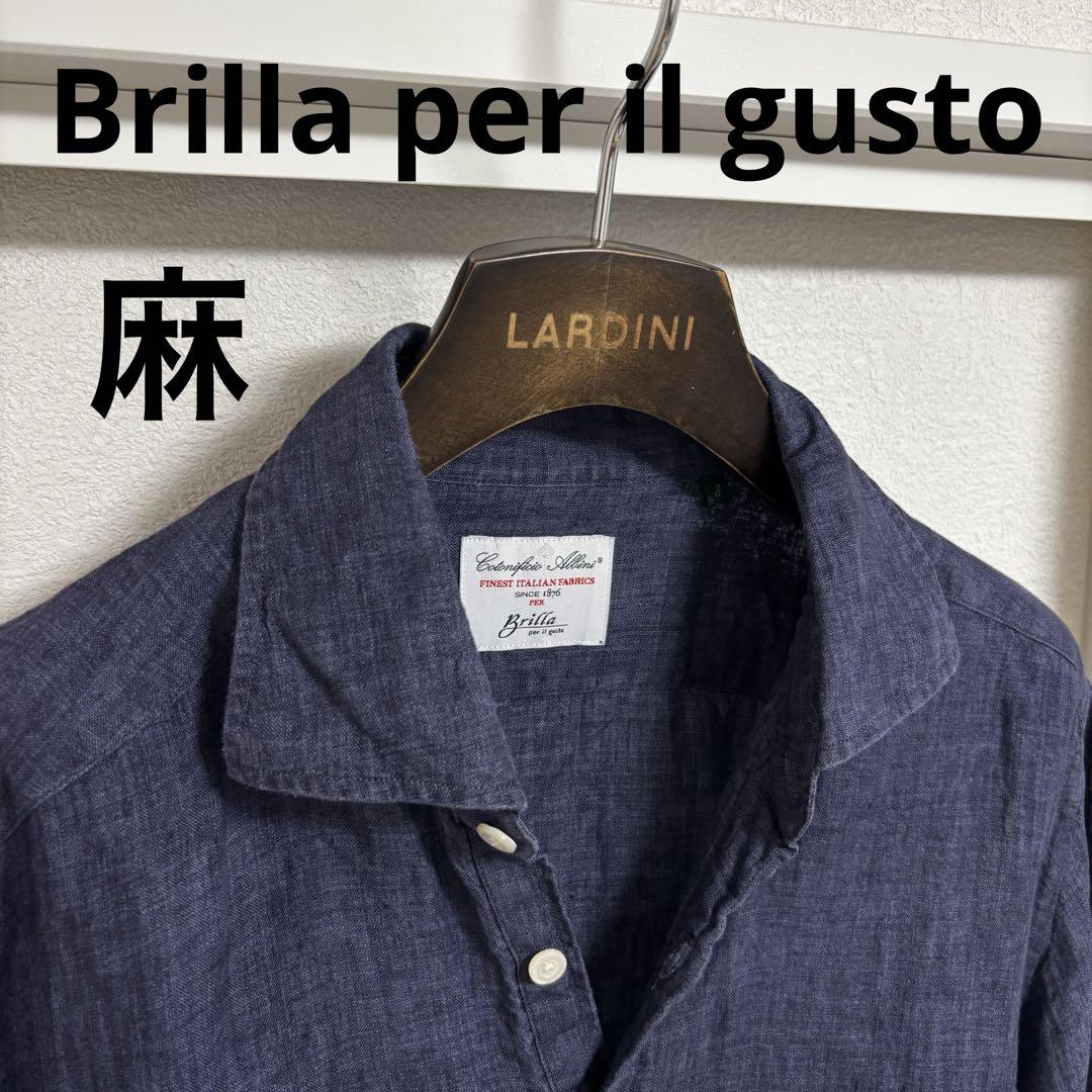 Brilla per il gusto リネンプルオーバーシャツ Sトップス