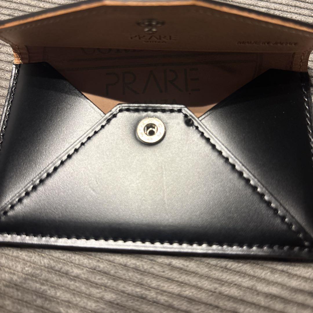 プレリー銀座　馬革　コードバン名刺入れ　黒　美品