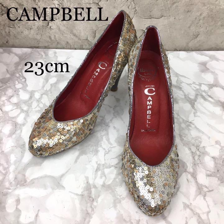 CAMPBELL キャンベル パンプス スパンコール ヒール 36