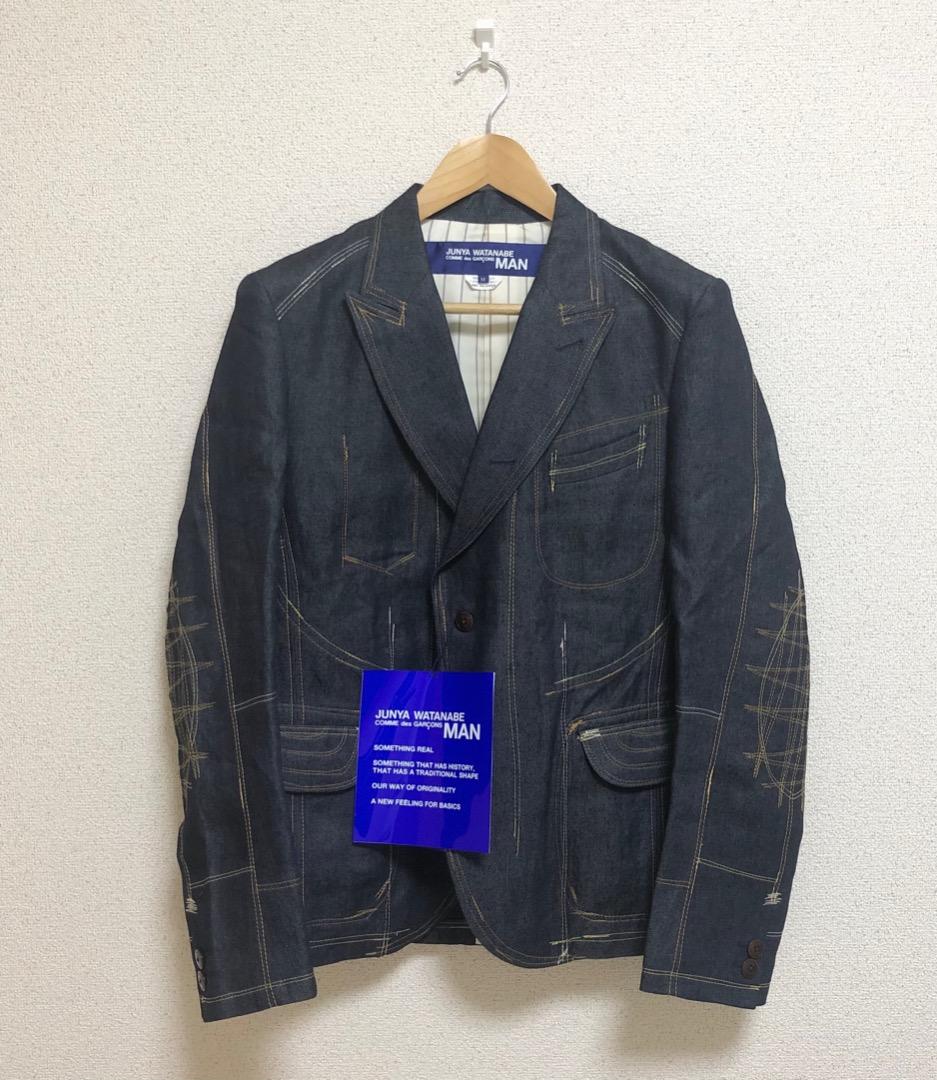 美品 JUNYA WATANABE スーツ ジャケット ダブル イギリスデザイン bak