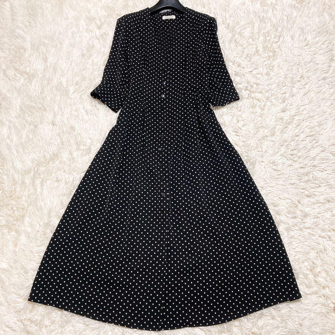 韓国 ファッション通販 美品✨現行マカフィー トゥモローランド ドット シャツロング ワンピース