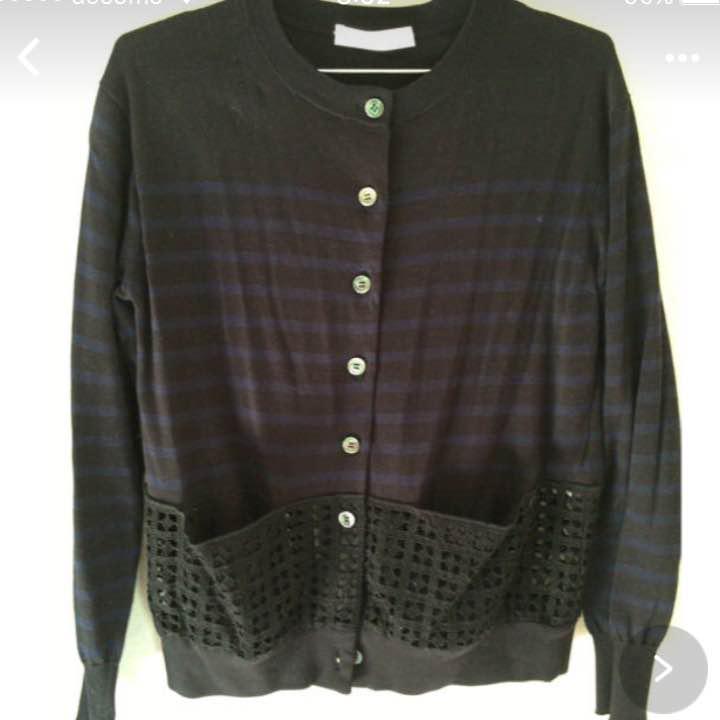 sacai luck ボーダー ドッキング カーディガン 日本製 M116