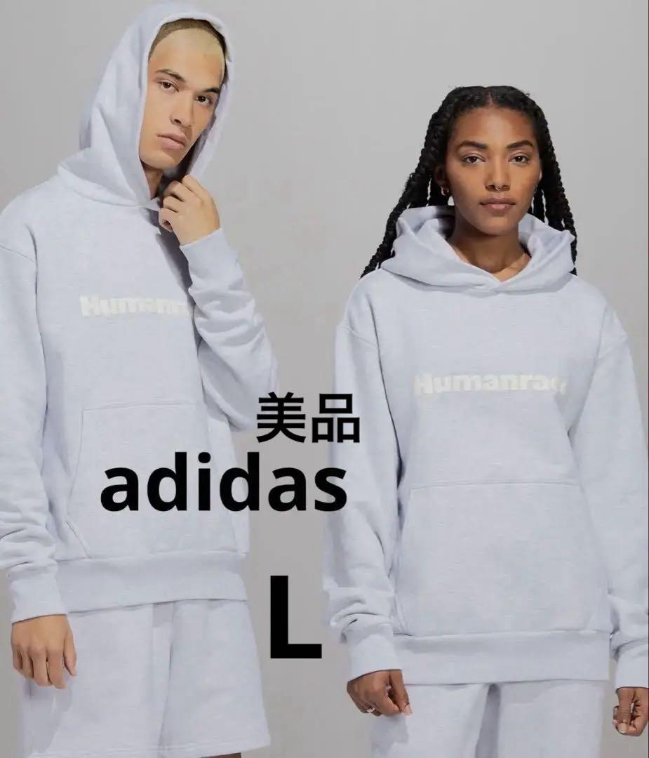 近年モデル☆美品 adidas ファレル・ウィリアムス ベーシックパーカーグレー