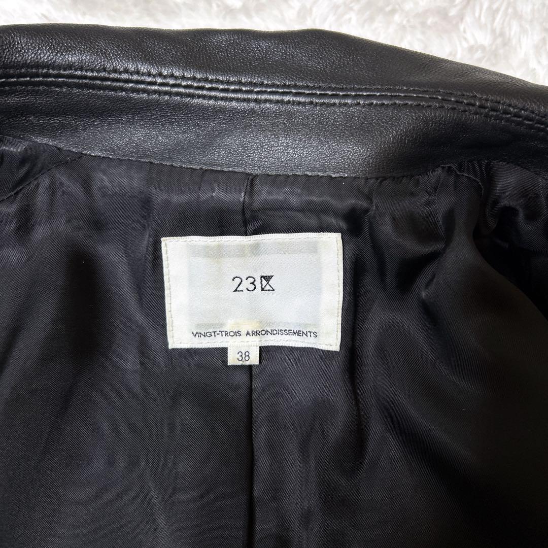 ✨美品✨ 23区 ダブルライダースジャケット ラムレザー 38 M