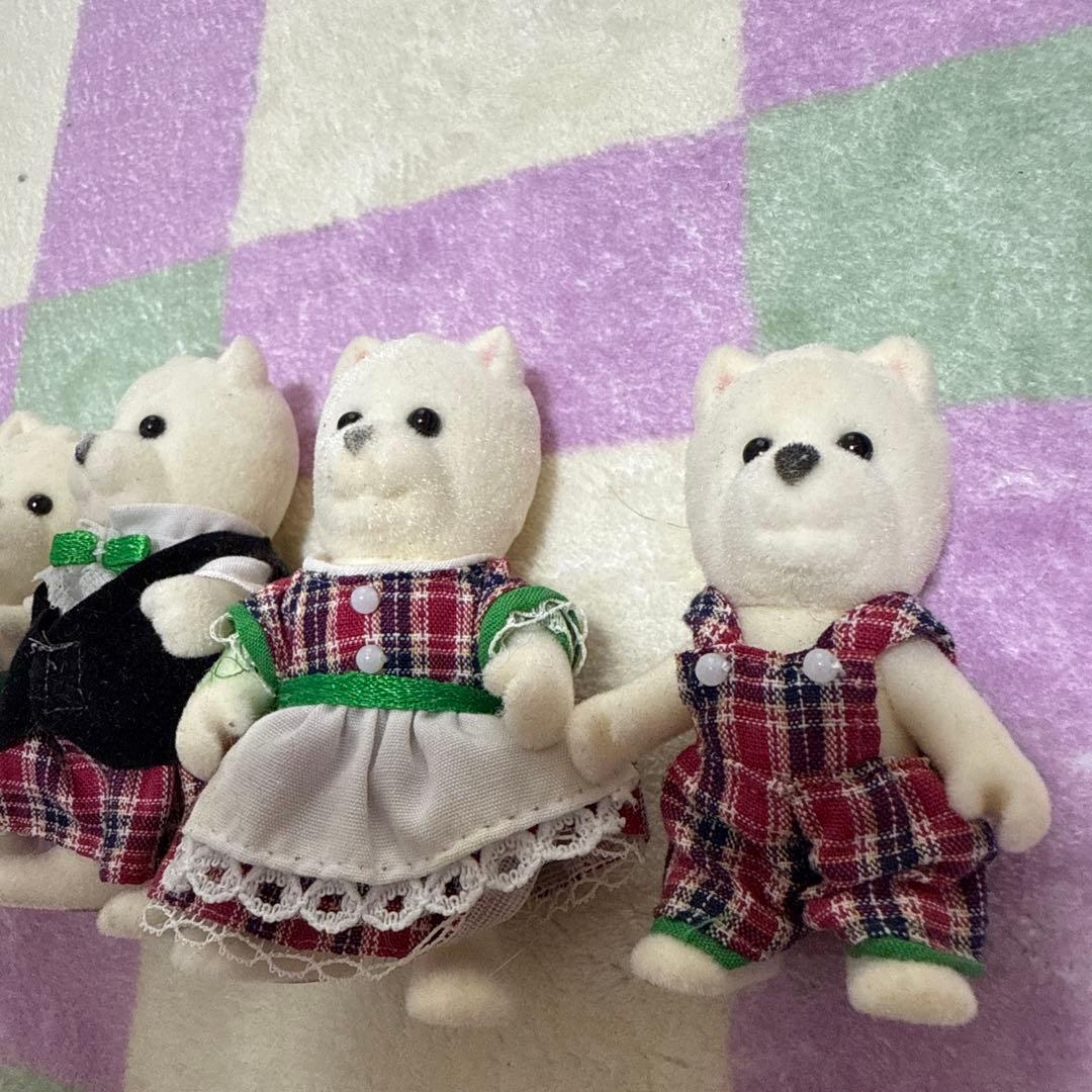 シルバニアファミリー ホワイトテリア 人形4体セット シルバニアファミリー ホワイトテリア 人形4体セット