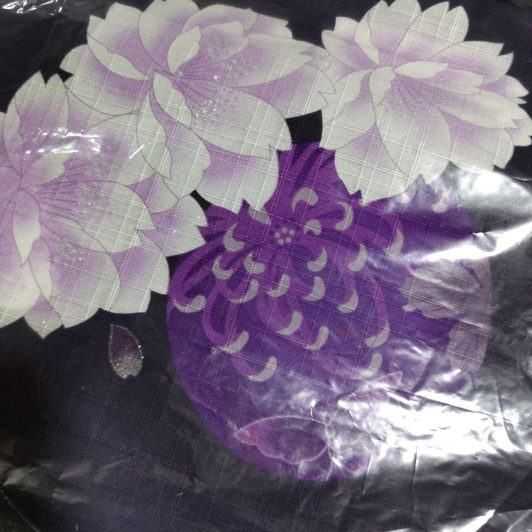 夏日記　Natunikki　浴衣　パープル　紫　蝶　ラメ　花　綿　✿　新品 夏日記 Natunikki 浴衣 パープル 紫 蝶 ラメ 花 綿 ✿ 新品