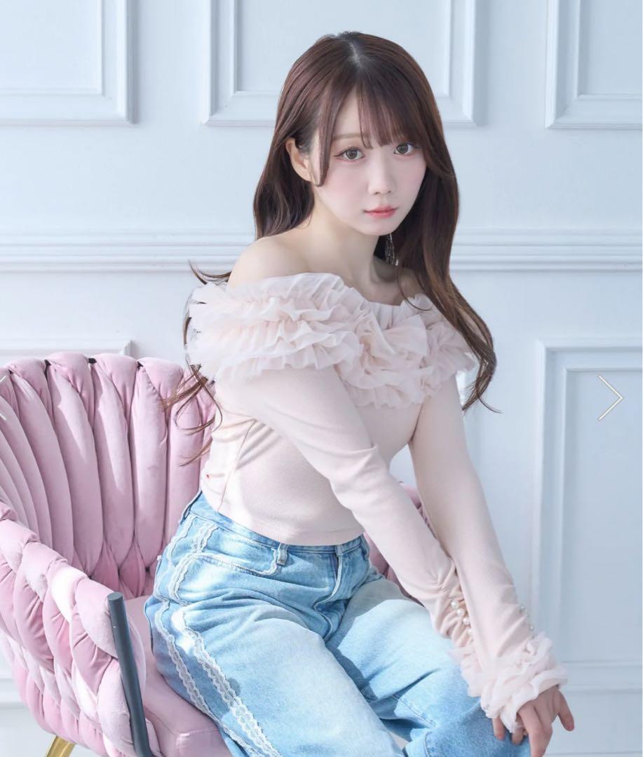 rosemuse frill tulle trimming tops トップス