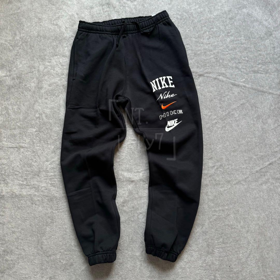 NIKE L クラブ トレーナー ジョガーパンツ オレンジ 上下 ブラック 新品 ブラック NIKE クラブ トレーナー ジョガーパンツ オレンジ