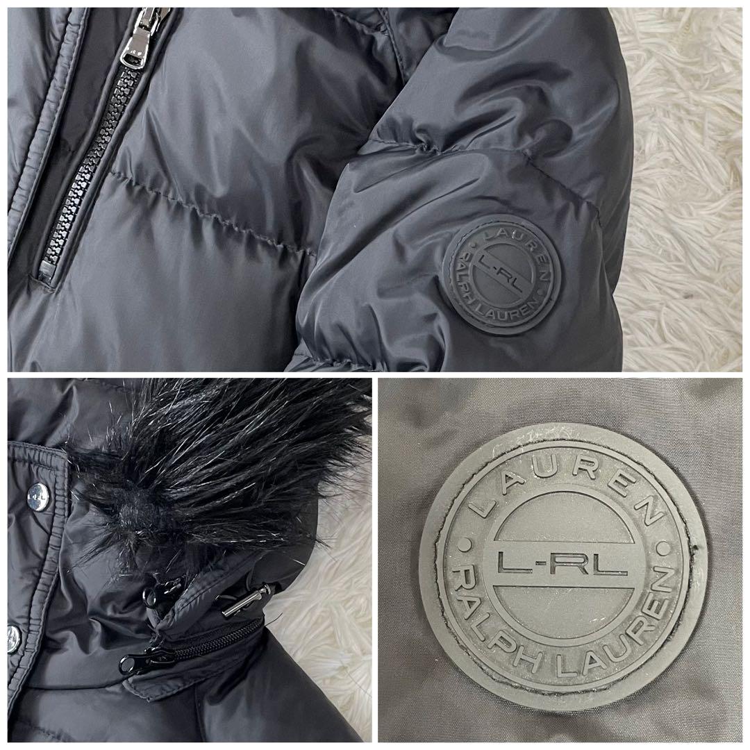 ラルフローレン ダウンコート ロング 黒 3way ベルト Aライン フード 画像8