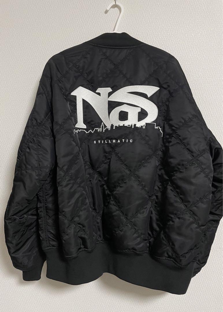 売れ済激安 XLARGE x NAS BOMBER JACKET 黒 美品