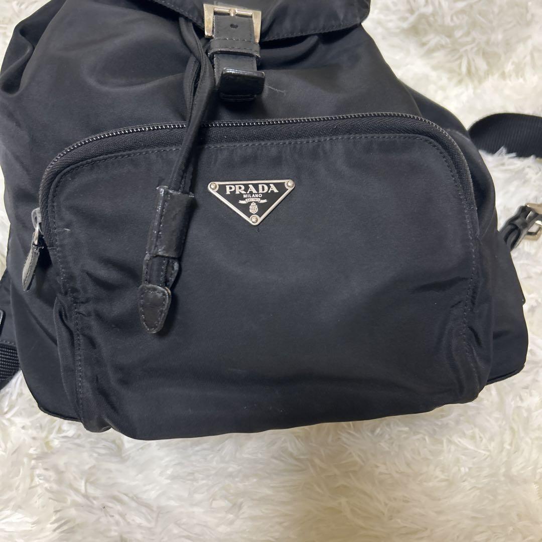【美品✨】プラダ リュック バックパック 三角 巾着 テスートナイロン ベルト