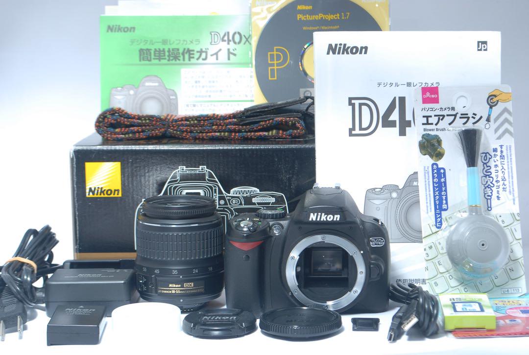 Nikon D40x 一眼レフ カメラ初心者向け 標準ズームレンズ 説明書 箱付