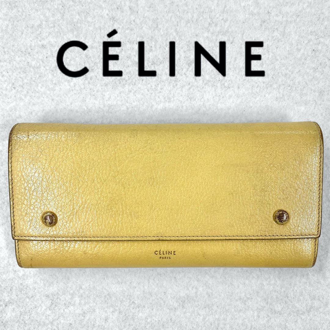 本物 CELINE|セリーヌ フィービー期 バイカラー長財布 イタリア製 ...