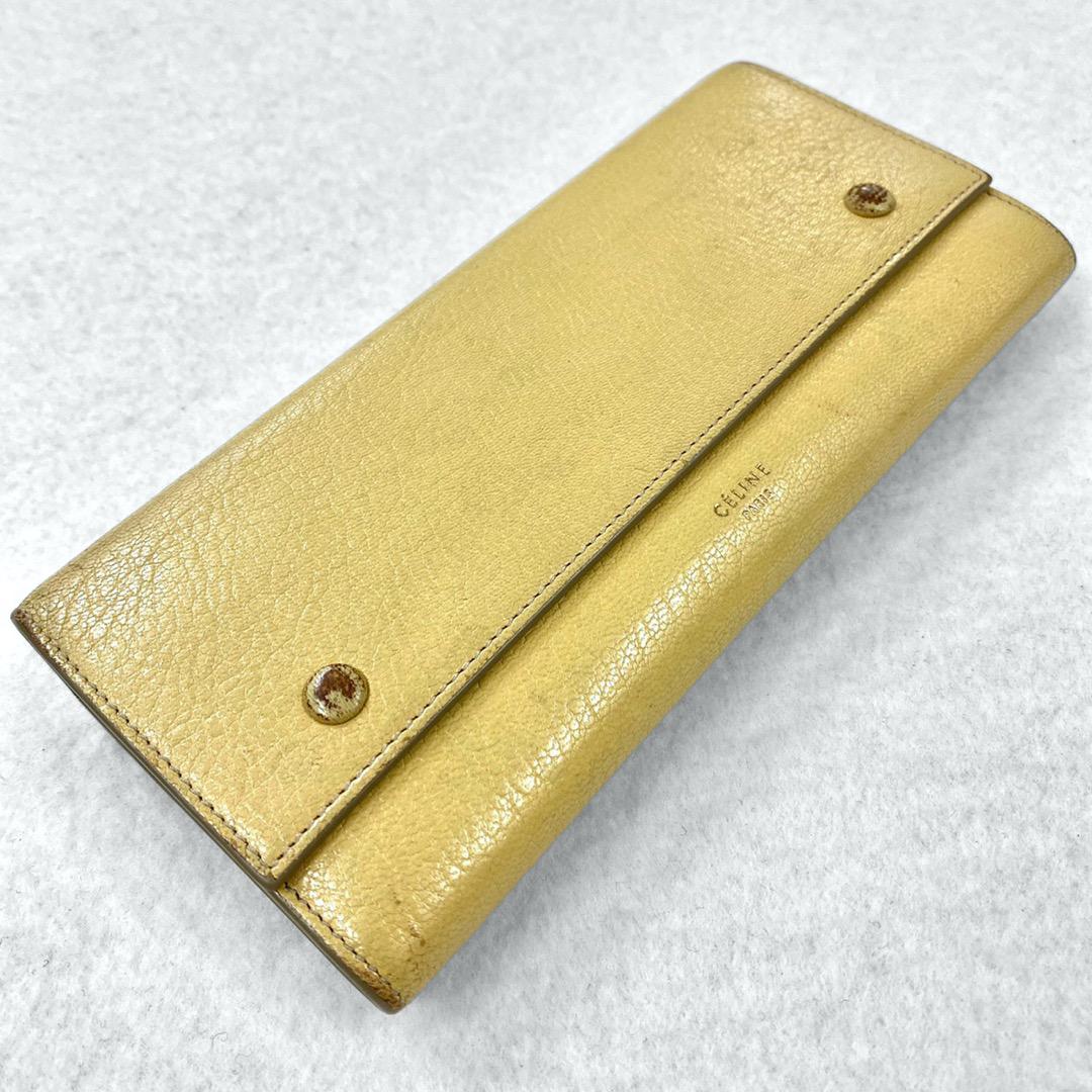 本物 CELINE|セリーヌ フィービー期 バイカラー長財布 イタリア製 ...