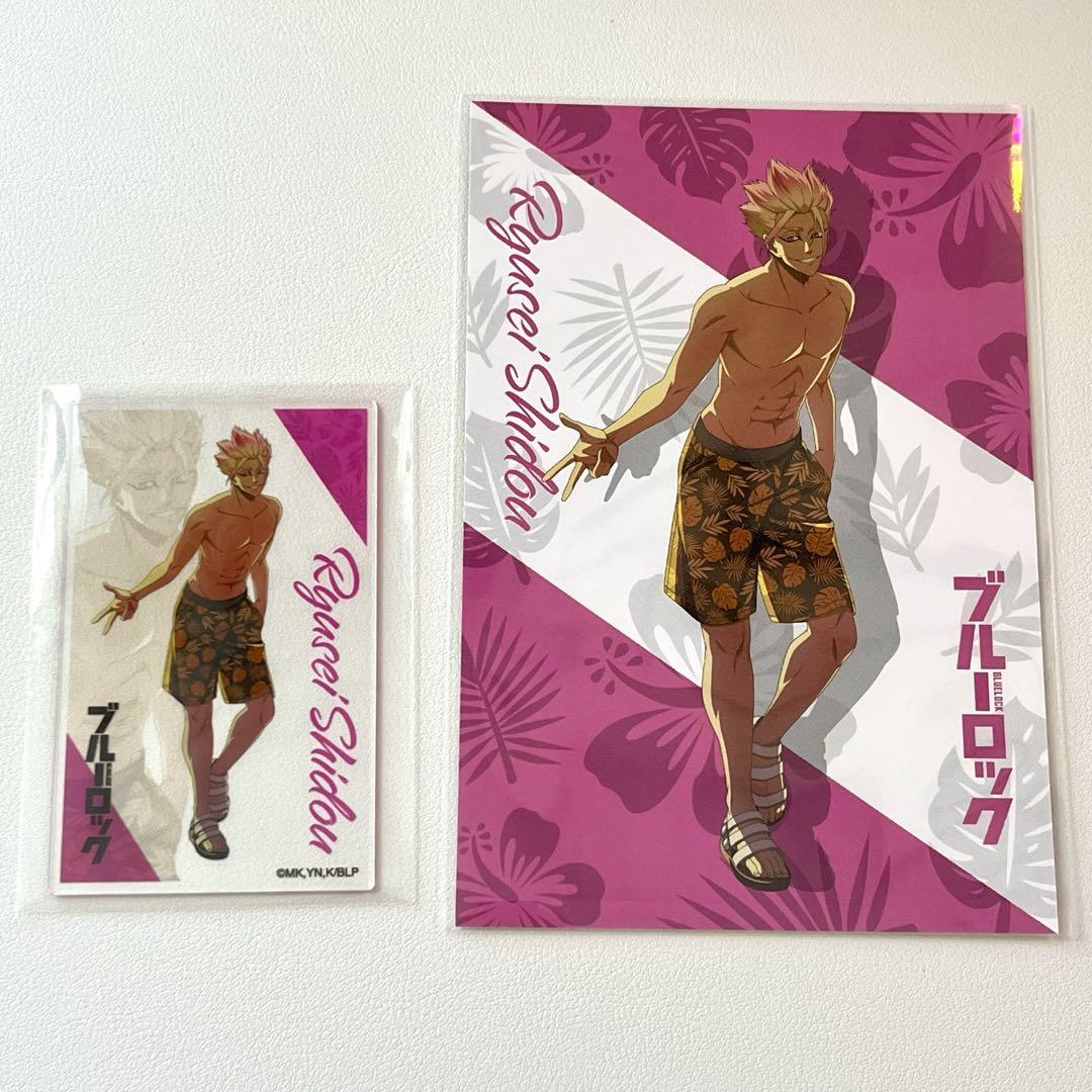 アクリルカード インスタ風 士道龍聖 士道 龍聖 まるくじ ブルーロック ブルロ ブルーロック士道龍聖 and gallery クリアカード➕ポストカード