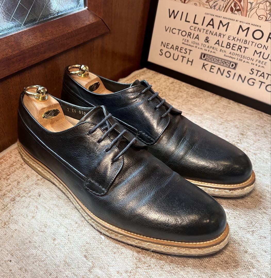【希少　極美品】PRADA エスパリドリーユ　UK8 黒　本革