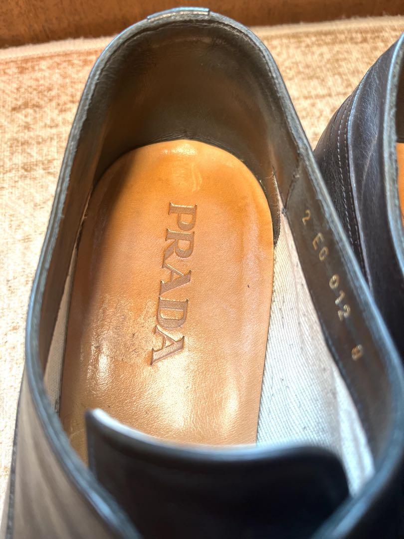 【希少　極美品】PRADA エスパリドリーユ　UK8 黒　本革